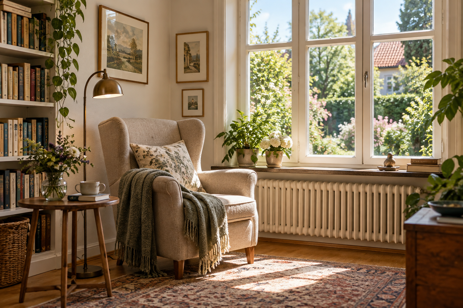 Gemütlicher Fensterplatz in einem gepflegten Zuhause